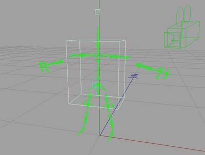 Vic met bones en wireframe