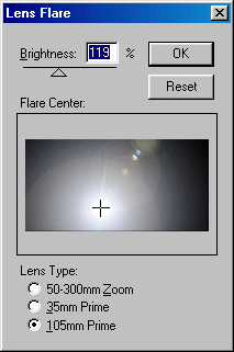 Lens flare Photoshop