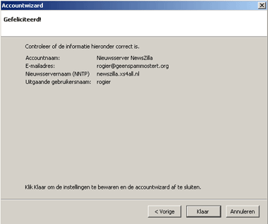 Nieuwsgroepen en Thunderbird stap 6