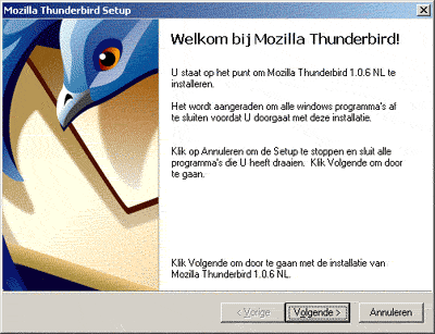 Thunderbird upgraden stap 6